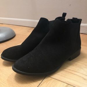 Black Short Suede Booties